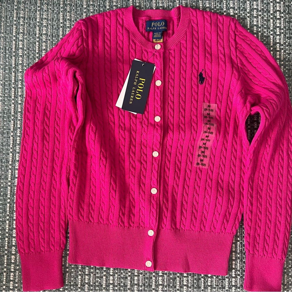 Polo by Ralph Lauren Kids Cable-Knit Cardigan - Hot Pink